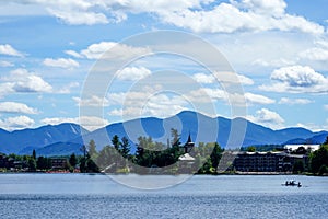 Beautiful Mirror Lake in Lake Placid, New York State