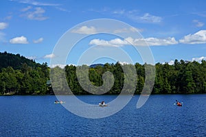 Beautiful Mirror Lake in Lake Placid, New York State