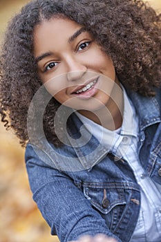 Beautiful Mixed Race African American Girl Teenager