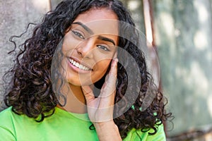 Beautiful Mixed Race African American Girl Young Woman Teenager