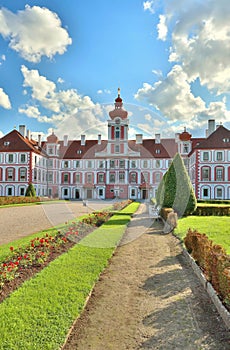 Beautiful Mnichovo Hradiste castle in Czech republic