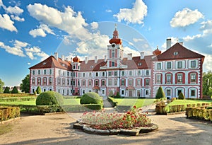 Beautiful Mnichovo Hradiste castle in Czech republic