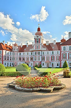 Beautiful Mnichovo Hradiste castle in Czech republic