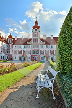 Beautiful Mnichovo Hradiste castle in Czech republic