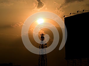 Mobile network tower & billboard parts stock photograph