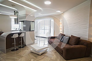 Beautiful modern apartment interier. Real estate concept