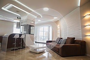 Beautiful modern apartment interier. Real estate concept