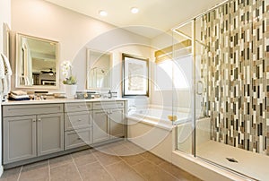 Beautiful Modern Custom Master Bathroom photo