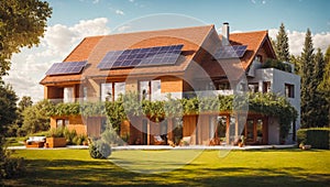 Beautiful modern house solar panels home design realty