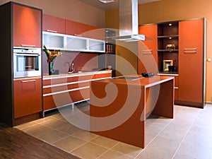 Beautiful and modern kitchen interior design.