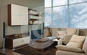 Beautiful and modern living room interior design.