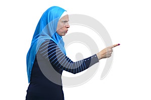 Beautiful Modern Muslim Woman Expressing Anger