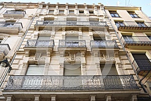 Beautiful Modernist Style House facade in Alcoy, Alicante