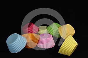 Beautiful molds for dessert silicone muffins colors shapes photo
