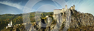 The Beautiful Monastery of Sabiona near Chiusa Klausen. Valle Isarco, Bolzano. Trentino Alto-Adige in Italy.