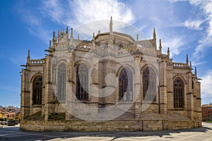 Beautiful and monumental gothic apse of the cathedral of Palencia in Castilla y LeÃÂ³n