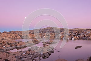 Beautiful Moonrise at Watson Lake