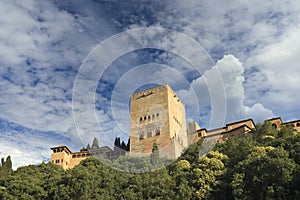 Beautiful Moorish fortress of the Alhambra in Granada, Andalusia