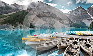 Beautiful Moraine lake in Banff national park, Alberta, Canada