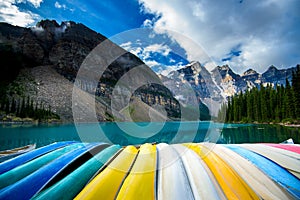 Beautiful Moraine lake in Banff national park, Alberta, Canada