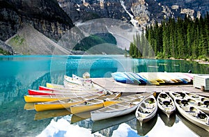 Beautiful Moraine lake in Banff national park, Alberta, Canada