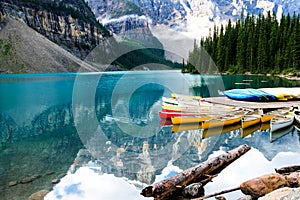 Beautiful Moraine lake in Banff national park, Alberta, Canada