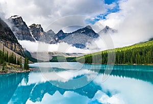 Beautiful Moraine lake in Banff national park, Alberta, Canada