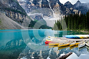 Beautiful Moraine lake in Banff national park, Alberta, Canada