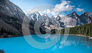 Beautiful Moraine lake in Banff national park, Alberta, Canada