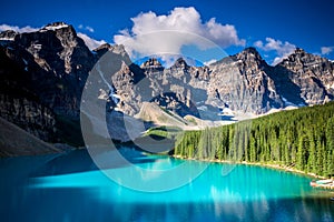 Beautiful Moraine lake in Banff national park, Alberta, Canada