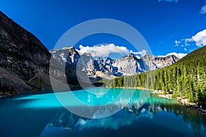 Beautiful Moraine lake in Banff national park, Alberta, Canada