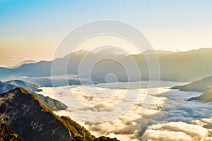 Beautiful morning in AlishanAli mountain National Park, Taiwan