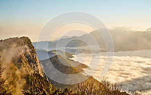 Beautiful morning in AlishanAli mountain National Park, Taiwan