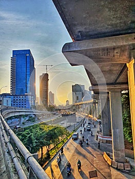 Beautiful morning in Jakarta Indonesia