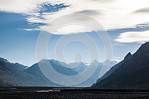 Beautiful morning landscape in mountains