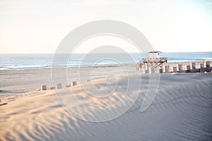 Beautiful morning of summer in the beach. Mar Azul, Argentina photo