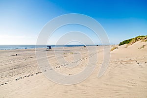 Beautiful morning of summer in the beach. Mar Azul, Argentina photo