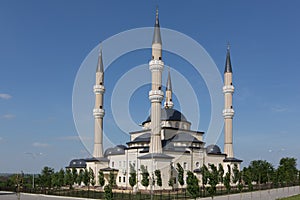 Beautiful mosque on the background of a beautiful sky