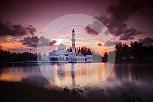 Beautiful Mosque in Glorious Sunset