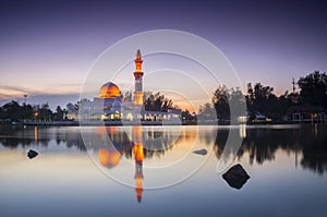 Beautiful Mosque in Glorious Sunset