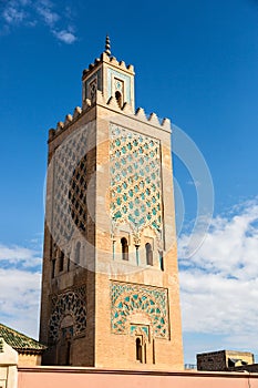 Beautiful Mosque in Marrakech downtown, Morocco photo