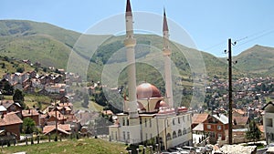 Beautiful mosque with two towers photo
