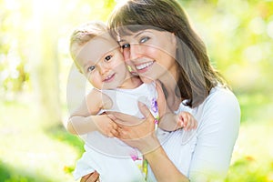 Beautiful mother and baby