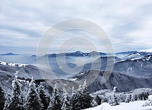 Beautiful mounatins during winter, in Slovakia