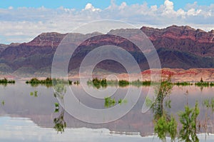 The beautiful mountain and clean lake water