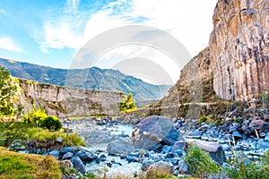 Beautiful mountain in Colca Canyon, Peru in South America