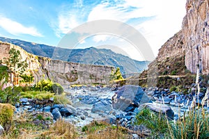 Beautiful mountain in Colca Canyon, Peru in South America