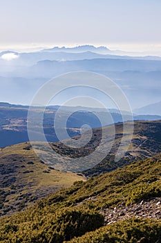 Beautiful mountain effect from Spanish mountain Montseny