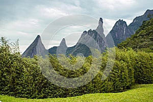 Beautiful mountain, Finger of God in the city of Teresopolis, State of Rio de Janeiro, Brazil. photo