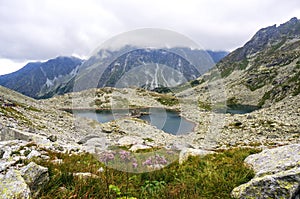 Beautiful mountain glacial lakes, Slovakia